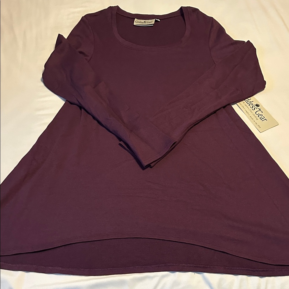 Goddess Deep Purple Tunic Top